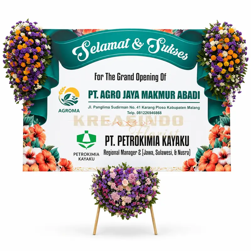 bunga papan malang sukses