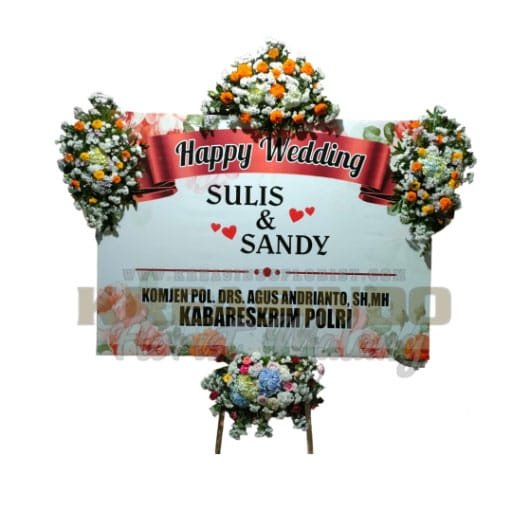 papan bunga selamat menikah