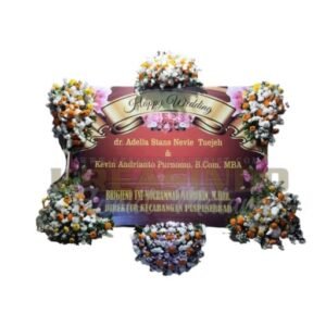 Karangan Bunga Happy Wedding