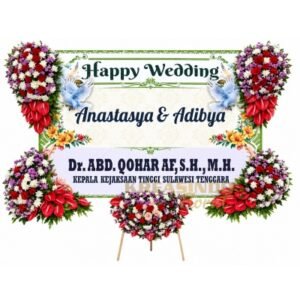 bunga papan wedding malang