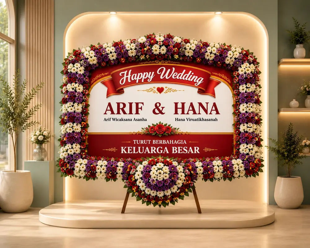 papan bunga wedding sidoarjo